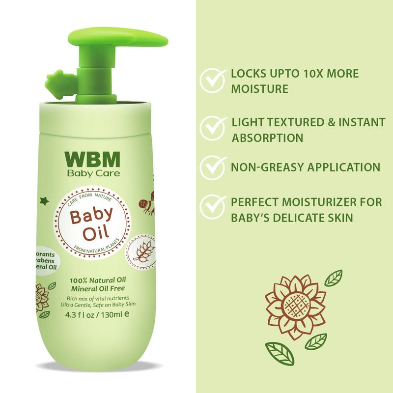 WBM Care Baby Gift Set | 5 Essential Baby Skin Care Products - Baby Lotion, Baby Shampoo, Face Cream, Baby Powder, and Baby Oil for Gentle and Complete Care - Image 5